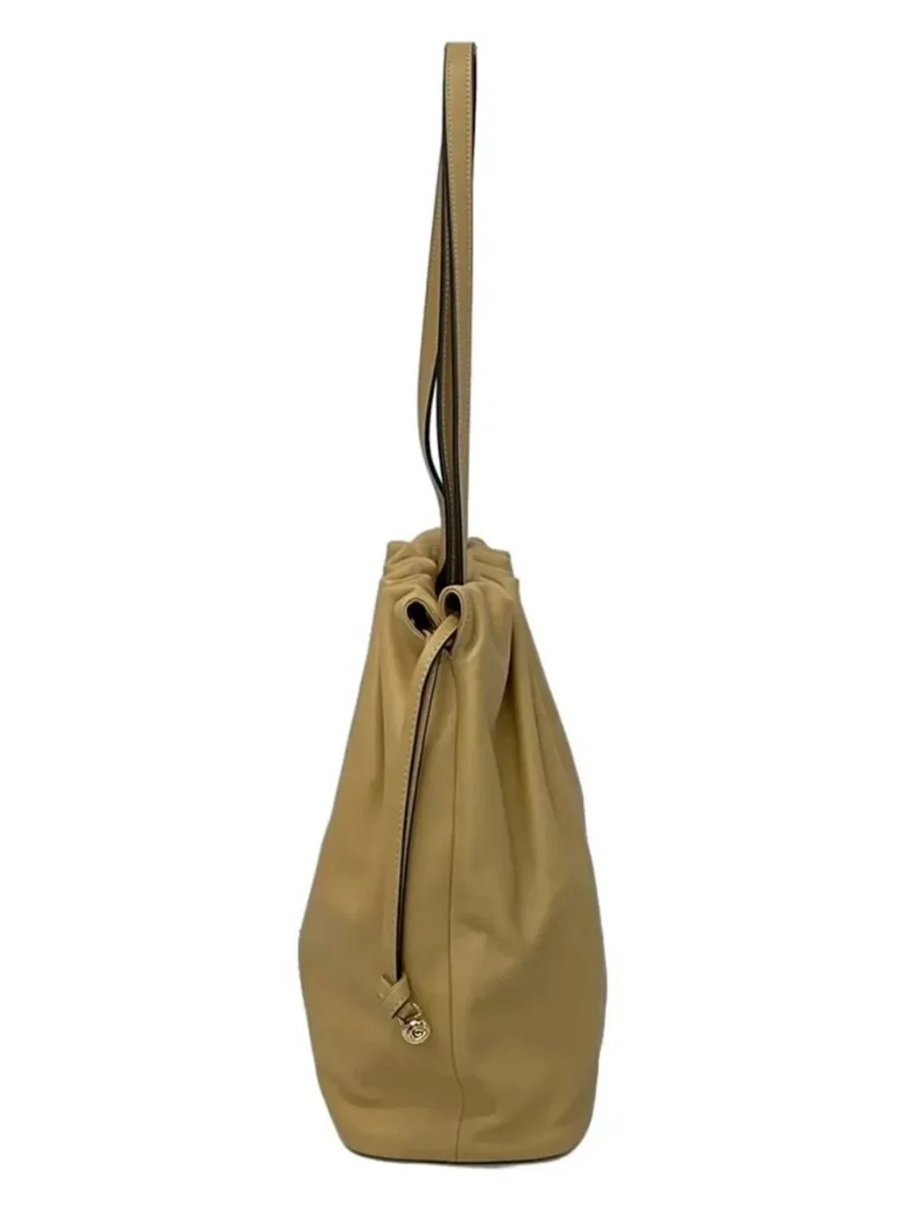 COACH Fade-Roast String Tote Bag CV947 Beige Leather Tote Bag